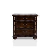 Furniture of America IDF-7926N Mullberry 3-Drawer Nightstand