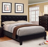 Furniture of America Ervin Contemporary Faux Leather Twin Platform Bed