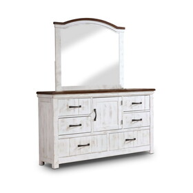 Furniture of America IDF-7962-DM Willow 6-Drawer Dresser and Mirror Set