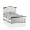 Furniture of America IDF-7962CK Willow Camel California King Bed in Distressed White and Walnut