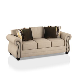 Furniture of America IDF-8008-SF Sillman Nailhead Trim Sofa