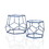 Furniture of America IDF-AC324BL Boris 2-Piece Nesting Tables in Blue