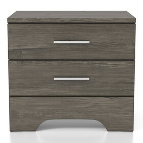 Furniture of America IDF-AC327GY Pittany Contemporary 2-Drawer Nightstand