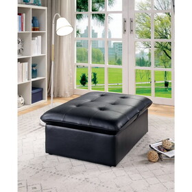 Furniture of America IDF-AC546BK Vidence Contemporary Tufted Futon Chair
