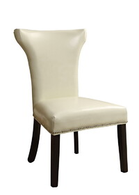 Furniture of America IDF-AC6661WH-2PK Ferry Contemporary Upholstered Accent Chairs (Set of 2)
