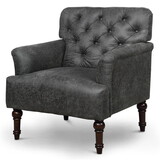 Furniture of America IDF-AC6970GY Coree Contemporary Tufted Accent Chair