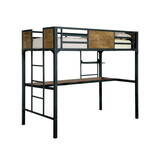 Furniture of America IDF-BK029TD Idella Industrial Metal Loft Bed