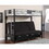 Furniture of America IDF-BK1024 Clifton Contemporary Twin Bunk Bed with Futon Base in Silver and Gun Metal