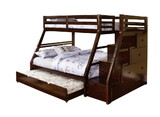 Furniture of America IDF-BK611EX Stokela Transitional Solid Wood Bunk Bed