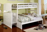 Furniture of America IDF-BK922F Vespuci Cottage Solid Wood Bunk Bed in Twin over Full