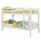 Furniture of America IDF-BK929WH Khanjari Transitional Solid Wood Twin over Twin Bunk Bed in White