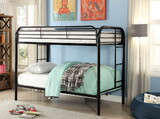 Furniture of America Teledona Transitional Metal Twin over Twin Bunk Bed