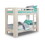 Furniture of America IDF-BK972WH Findlay Wood Twin/Twin Bunk Bed in Wire-Brushed White