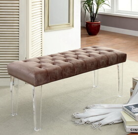 Furniture of America IDF-BN6202BR Windry Contemporary Button Tufted Bench