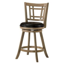 Furniture of America IDF-BR6107A-24 Raela Transitional Padded 24-Inch Bar Stool in Maple