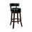 Furniture of America IDF-BR6251BK-29 Roos Contemporary Swivel 29-Inch Bar Stools in Black and Dark Oak (Set of 2)