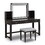 Furniture of America IDF-DK5685DG Wreston 3-Piece Vanity Set in Obsidian Gray