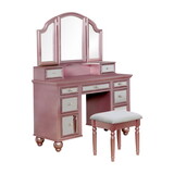 Furniture of America IDF-DK6162RG Alsinna Contemporary Solid Wood Vanity Set