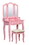 Furniture of America IDF-DK6846PK Anais Transitional Solid Wood Vanity Set in Pink