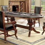 Furniture of America Dyeson Contemporary Oval Game Table