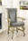 Furniture of America IDF-GM367GY-AC Dyeson Contemporary Faux Leather Padded Arm Chairs in Gray (Set of 2)