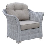 Furniture of America IDF-OS1842GY-CH Balmer Contemporary Padded Patio Arm Chair in Gray