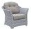 Furniture of America IDF-OS1842GY-CH Balmer Contemporary Padded Patio Arm Chair in Gray