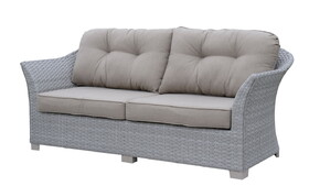Furniture of America IDF-OS1842GY-SF Balmer Contemporary Padded Patio Sofa in Gray