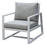 Furniture of America Jemmet Contemporary Aluminum Patio Arm Chair