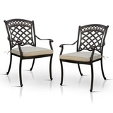 Furniture of America Avilla Transitional Padded Patio Arm Chairs (Set of 2)