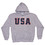 Xtreme Endurance 64-889 S Usa Flag Pullover/Hood Sweatshirt Grey - S