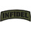 Infidel Curved Patch - Black/Olive Drab