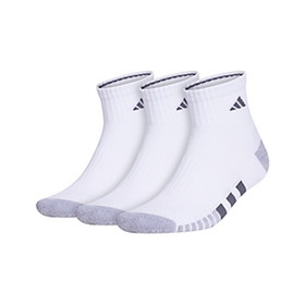 Adidas 5155903A Men's Cushioned 3.0 Quarter 3-Pack (M) (White)