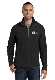 the dink. *F224-dink the dink Microfleece Half Zip Pullover (M) (Black)