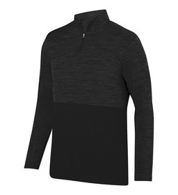 Augusta 2908-080 Shadow Tonal Heather 1/4 Zip Pullover (M) (Black)