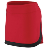 Augusta 2410-407 Color Block Skirt (W) (Red/Black)