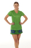 Faye+Florie CYF23 V-Neck Short Sleeve Top (W) (Green)