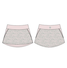 Faye+Florie CYF3R Leopard Jean Skirt (W) (Blush Pink)