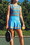 Faye+Florie CYF3X Tiger Stripe Holly Skirt (W) (Blue/Orange)
