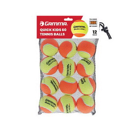 Gamma CQK6010 Quick Kids 60 Tennis Balls (Bag 12x)