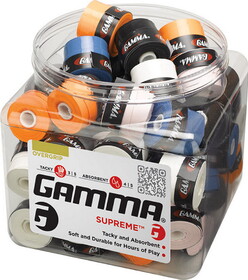 Gamma AJGSO-10 Supreme Overgrip Jar (60x) (Assorted)