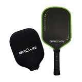 GRUVN MUVN-16H-Green MUVN-16H Raw Carbon Fiber Pickleball Paddle