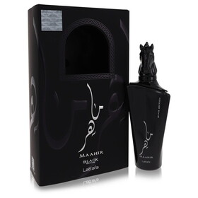 Maahir Black Edition by Lattafa 561349 Eau De Parfum Spray (Unisex) 3.4 oz