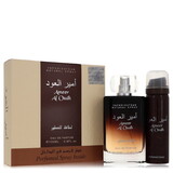 Ameer Al Oudh by Lattafa 561786 Gift Set -- 3.4 oz Eau De Parfum Spray + 1.7 oz Perfumed Spray