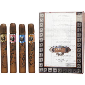 CUBA VARIETY by Cuba 4 PIECE MINI VARIETY WITH CUBA GOLD, RED, BLUE, & ORANGE & ALL ARE 0.17 OZ MEN