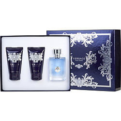 VERSACE SIGNATURE by Gianni Versace Edt Spray 1.7 Oz & Hair & Body Shampoo 1.7 Oz & Aftershave Balm 1.7 Oz For Men