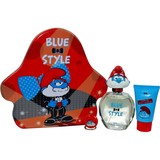 SMURFS 3D By First American Brands 3 Pieces Papa Smurf With Edt Spray 3.4 oz & Shower Gel 2.5 oz & Key Chain (Blue & Style), Unisex