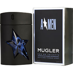 Angel By Thierry Mugler Edt Spray Rubber Bottle Refillable 3.4 Oz For Men