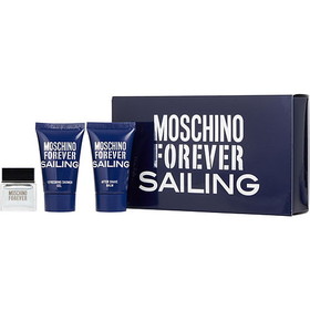 MOSCHINO FOREVER SAILING by Moschino Edt 0.12 Oz Mini & Afterhave Balm 0.8 Oz & Shower Gel 0.8 Oz For Men