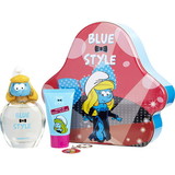 SMURFS 3D by First American Brands 3 Pieces Smurfette With Edt Spray 3.4 Oz & Shower Gel 2.5 Oz & Key Chain (Blue & Style) UNISEX